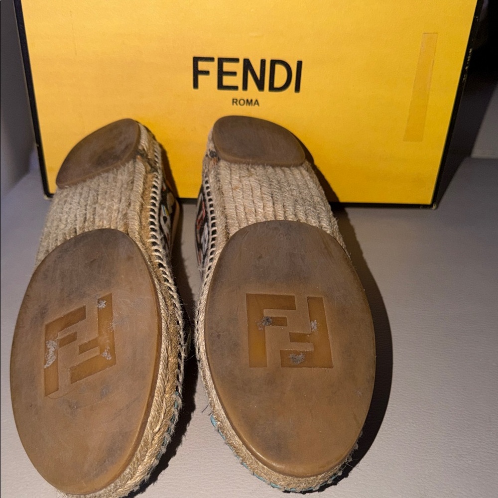 Fendi Multicolor Espadrilles size 7 - Picture 3 of 6